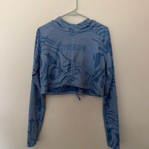 Gymshark Light Blue Patterned Hoodie